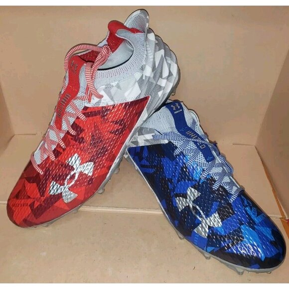 Under Armour Blur Smoke 2.0 MC USA Low Football Cleats Men\'s Sz 11.5 3026341-100